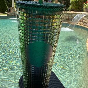 Starbucks‎ Green Water Bottle with Geometric Design